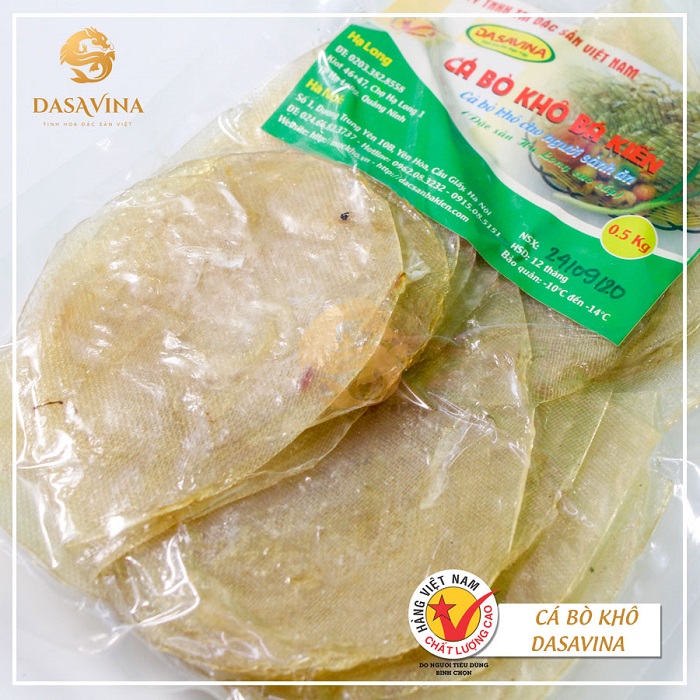 Cá bò khô DASAVINA đảm bảo an toàn vệ sinh thực phẩm